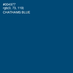 #004977 - Chathams Blue Color Image